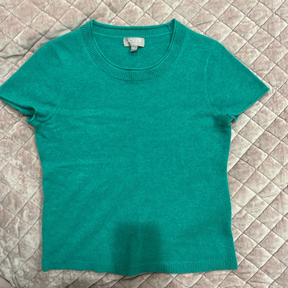 JCrew Cashmere Short Sleeve Sweater